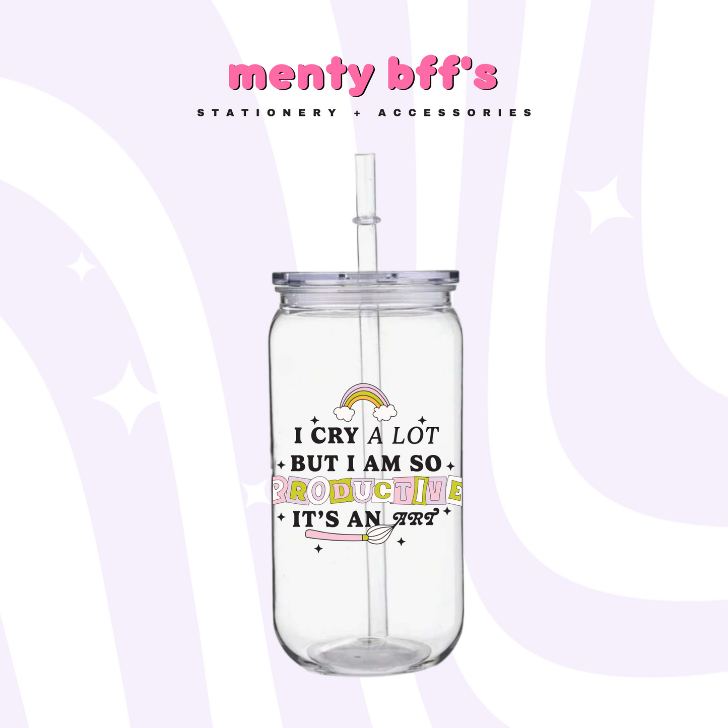 I Cry A Lot Glass