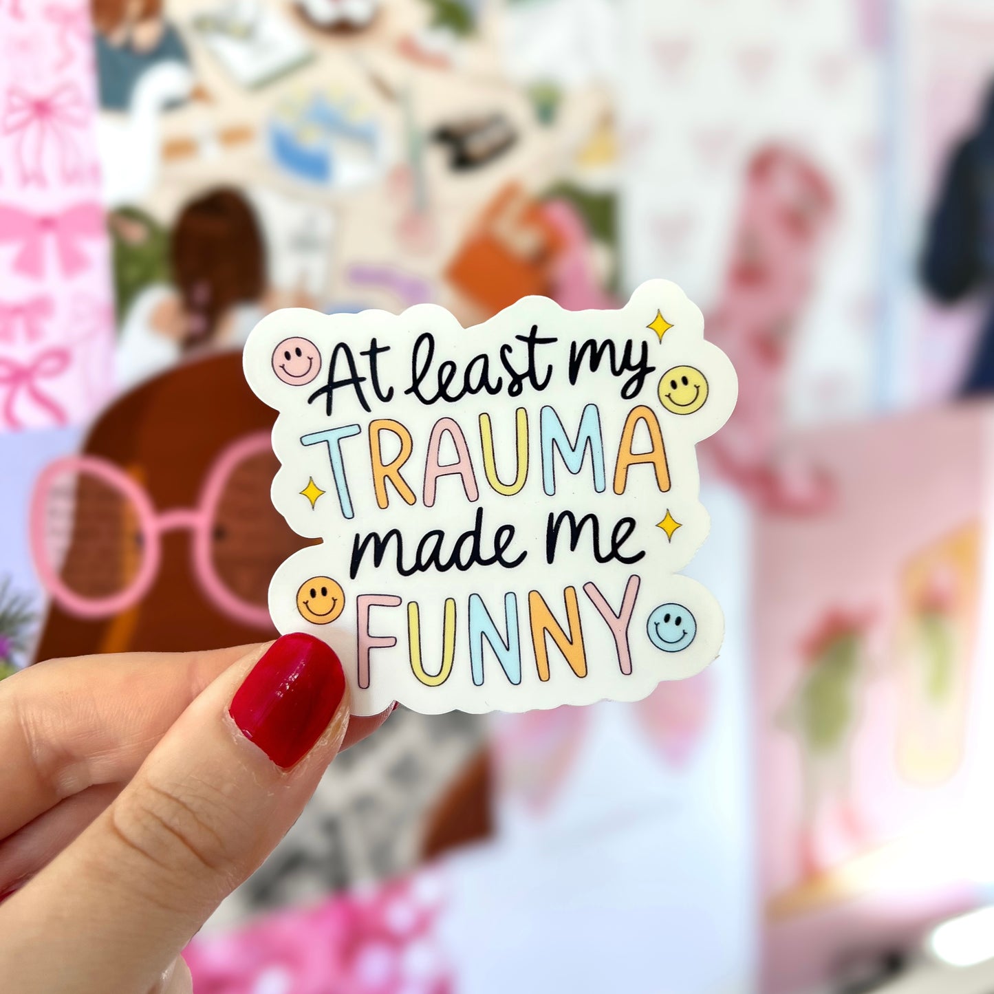 Trauma Sticker | Funny | Mental Health | Vinyl