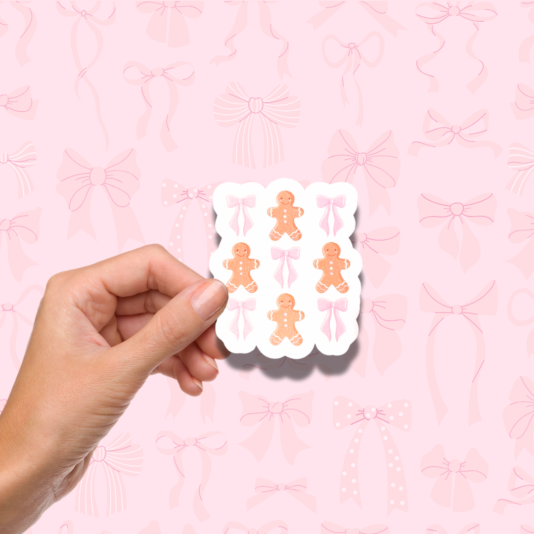 Gingerbread Bow | sticker | demure | cute | Christmas