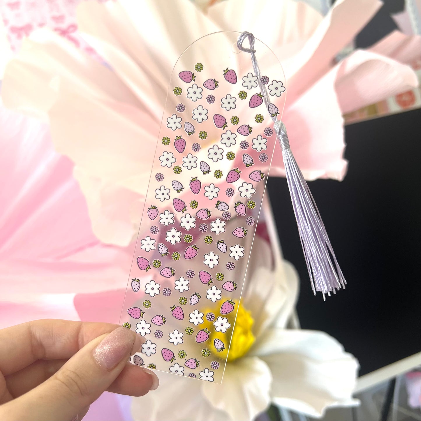 Acrylic strawbs bookmark