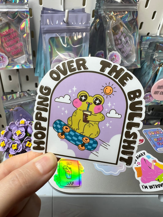 Hopping over the bullsh*t Sticker