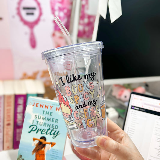 Spicy Books Ice Coffee Tumbler | Bookish | Iced Coffee | Spicy | Bookish