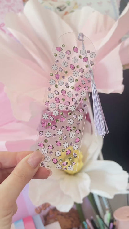 Acrylic strawbs bookmark