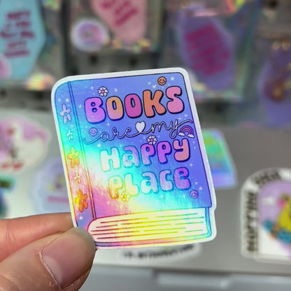 Books are my happy place sticker