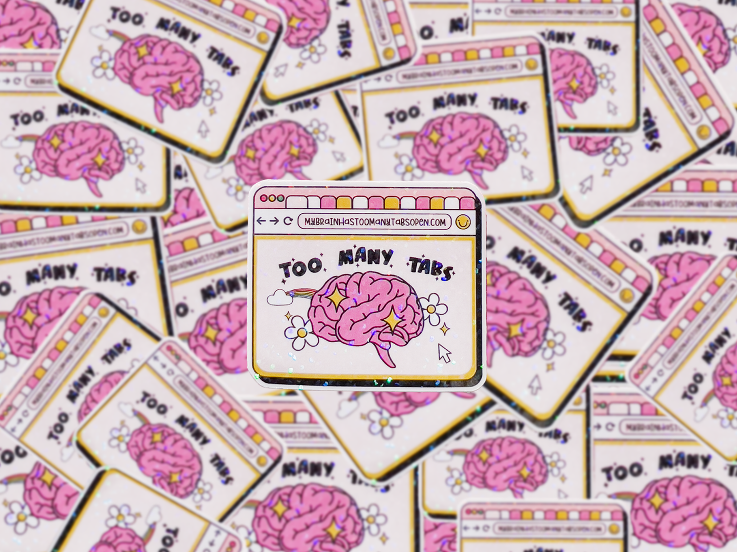 Too Many Tabs Sticker